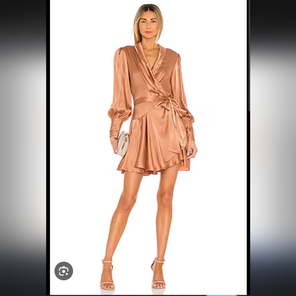 Zimmermann Silk Mini Wrap Dress - Picture 2 of 3